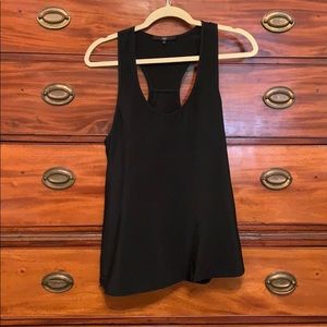 Tibi 100% Silk Black Racerback Tank